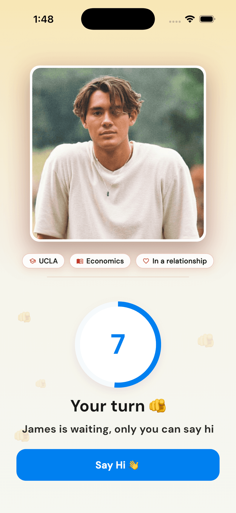 Say hi to your match