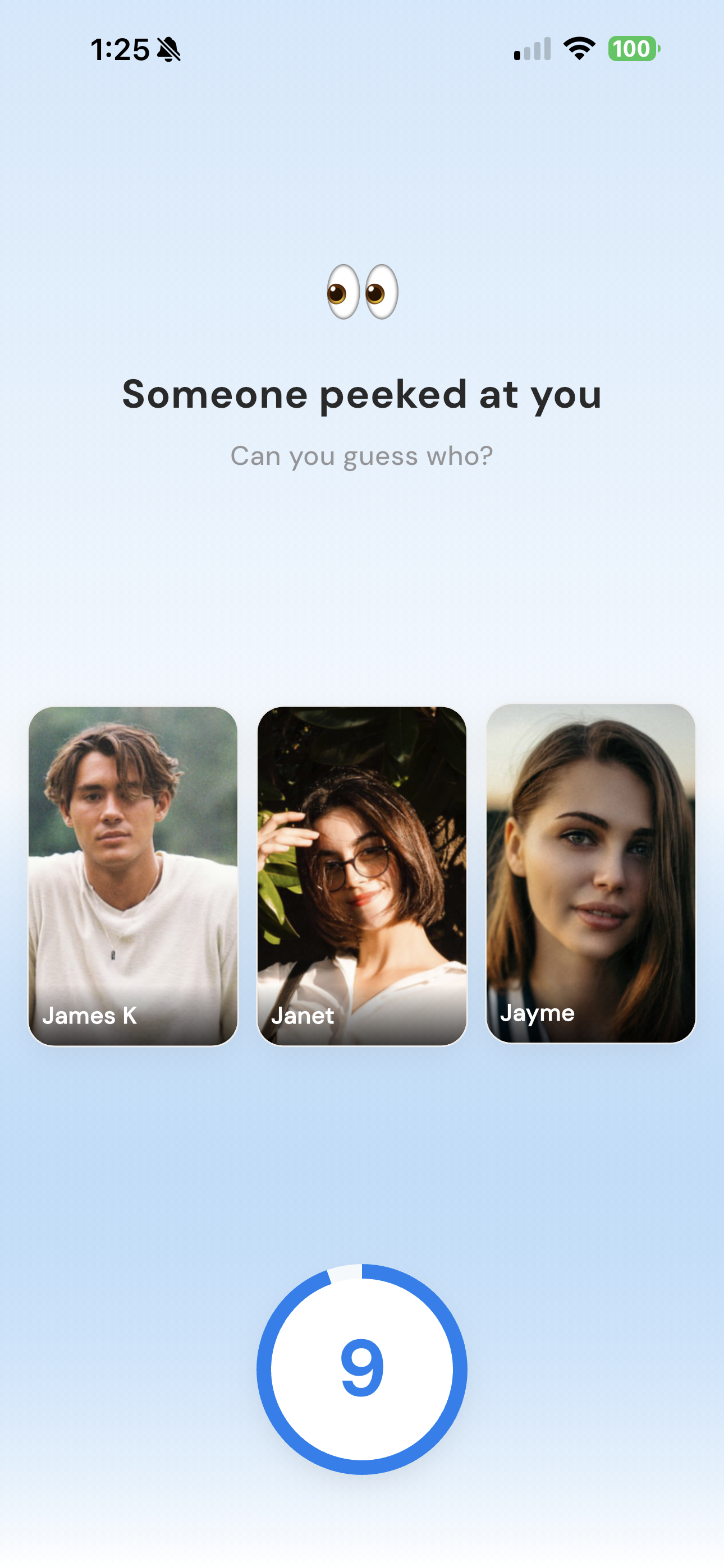 Guess who screen