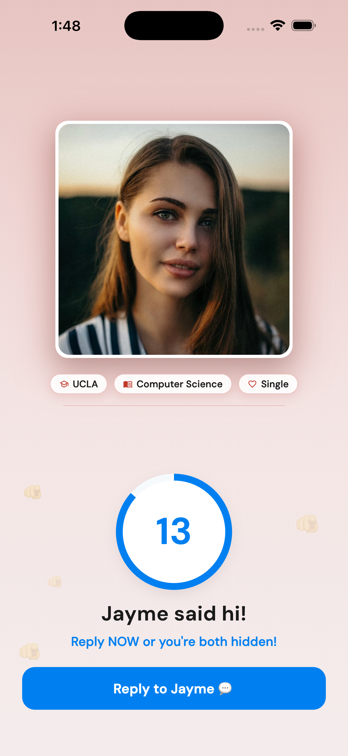 Reply screen